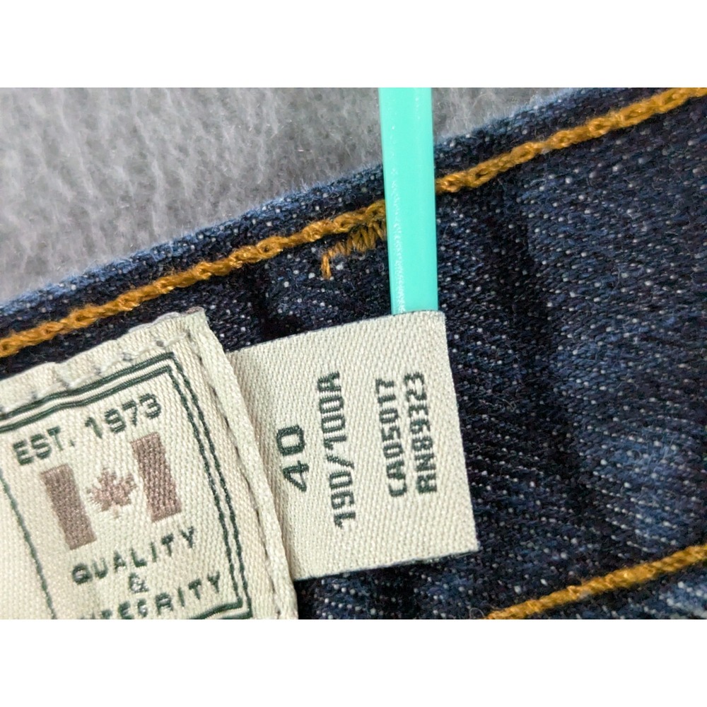 Roots Mens Straight Leg Denim Jeans 40x33 Dark Wash Blue - Picture 5 of 12
